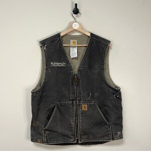 Vtg Carhartt Sherpa Lined Vest